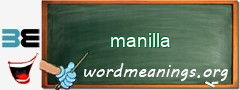WordMeaning blackboard for manilla